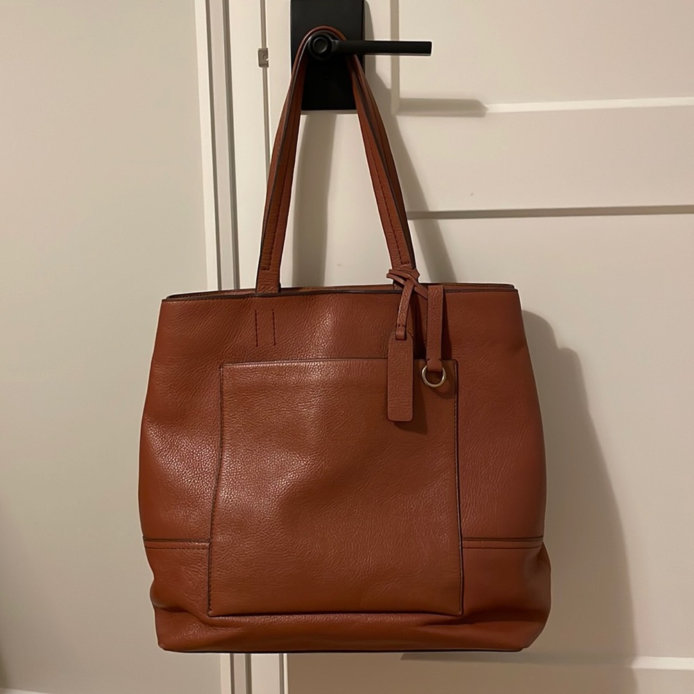 J. Crew Brown Leather Tote Bag